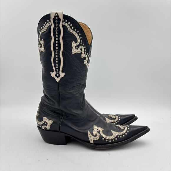 The Old Gringo Studded Leather Cowboy Boots Men\'s 9 D Western Black main image 8
